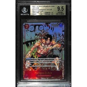 BGS 9.5 Portgas.D.Ace Manga Art SR OP02-013