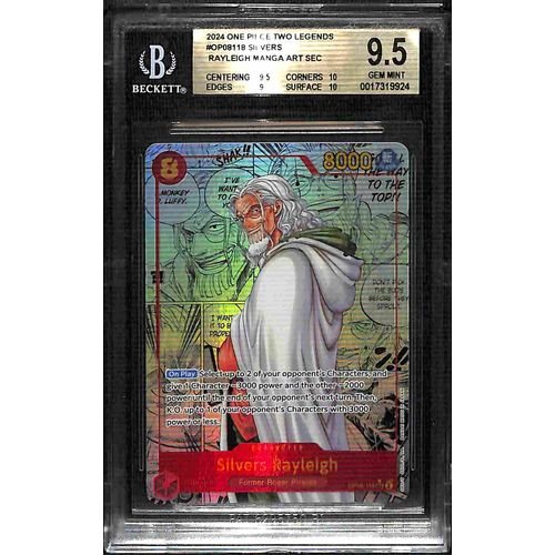 BGS 9.5 Silvers Rayleigh Manga Art SEC OP08-118 - 2024