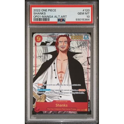 PSA 10 Shanks Manga Alternate Art OP01-120