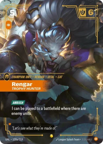 Rengar - Trophy Hunter (Alternate Art) (120a/219)