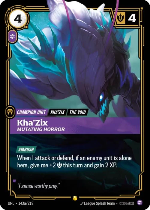 Kha'Zix - Mutating Horror (Alternate Art) (143a/219)